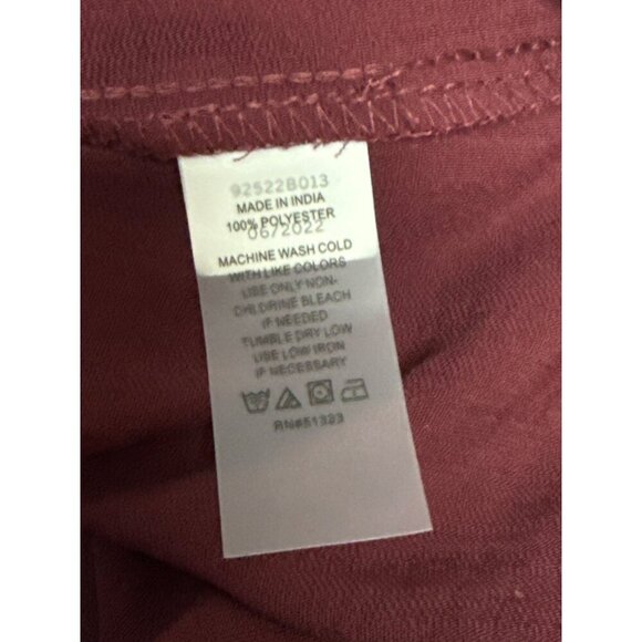 Vince Camuto Women's Top Burgundy Ruffle Pop Over Short Sleeve Plus Size 3X NEW - Picture 8 of 9